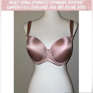 🎉HP🎉New! Soma Intimates StunningSupport Smooth Full Coverage Bra 38C AdobeRose